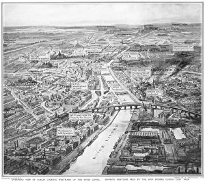 Plan Collection: Overhead view of Dublin during the Easter Rising