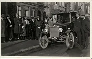 Overland Prints: Overland Vintage Car, Thought to be at Heslington, Yorkshire