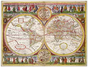 Discoveries Gallery: Overton World Map / 1670