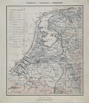 Hugo Prints: Overzigt der Geologie van Nederland (Staring 1860)