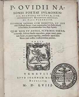1558 Prints: OVID, Publius Ovidius Naso (43 BC-18)