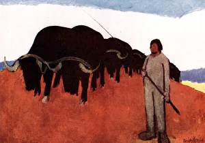 Rowley Prints: Oxen Ploughing