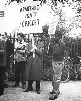 Demonstrators Collection: Oxford anti-apartheid demo