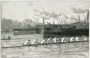 Finish Prints: Oxford Cambridge 1892 Transport Boating Boat