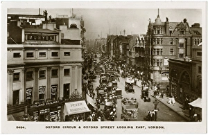 Oxford Circus and Oxford Street looking east, London