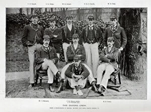 Stewart Collection: Oxford Crew, The Boat Race, outdoor sporting portrait