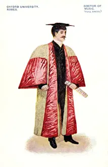 Universities Prints: Oxford University robes: Doctor of Civil Law or Medicine
