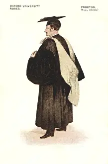 Robe Prints: Oxford University robes: Proctor (full dress)
