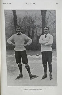 Skaters Collection: Oxford University, two skaters, outdoor portrait