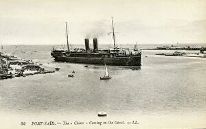 Leon Collection: P and O RMS China entering the Suez Canal at Port Said