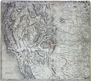 Wo78 Prints: Pacific Coast USA Map