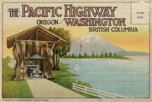 Oregon Prints: Pacific Highway, Oregon, Washington, British Columbia, USA Date: 1929