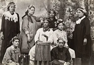 Islander Prints: Pacific Islands, Oceania: group portrait, likely Tahiti