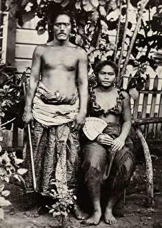Pacific Islands, Oceania: portait of a couple