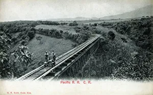 Costa Prints: Pacific Railroad Costa Rica - Rio Grande crossing