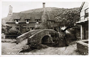 Exmoor Collection: The Pack Horse Bridge, Allerford - a village in the county of Somerset, England