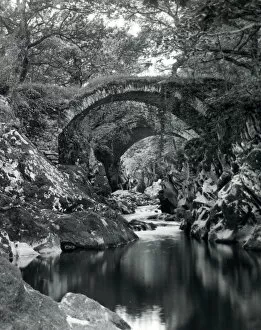 Images Dated 17th May 2021: Packhorse bridge, River Machno, North Wales