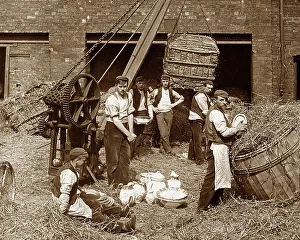Packing finished goods in a pottery factory