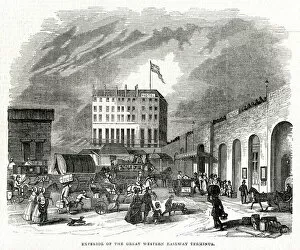 Paddington, Great Western Railway Station, London 1843
