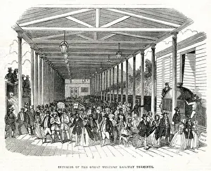 Paddington, Great Western Railway Station, London 1843