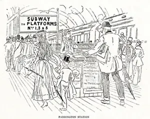 Subway Prints: Paddington Station - London 1890