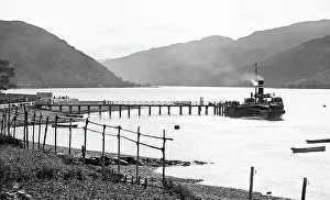 Paddle steamer at Arrochar Pier, Loch Long, , Scotland