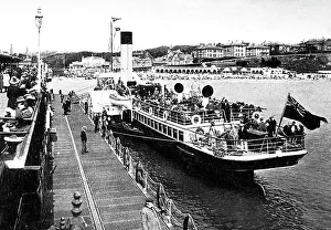 Pier Prints: Paddle steamer, Bournemouth, early 1900s