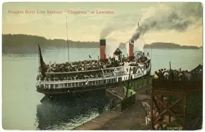 Niagara Prints: Paddle steamer Chippewa at Lewiston, Ontario, Canada