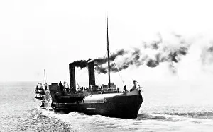 Forth Prints: Paddle steamer in the Firth of Forth leaving Burntisland
