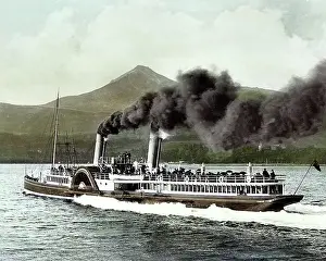 Arran Prints: Paddle steamer Ivanhoe Isle of Arran Victorian period