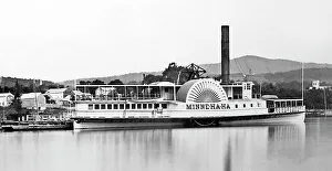 Minnehaha Prints: Paddle steamer Minnehaha on Lake George, USA