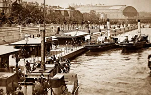 Paddle steamers at Westminster Pier, London