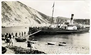 Paddlesteamer Prints: Paddlesteamer, Lulworth Cove, Dorset