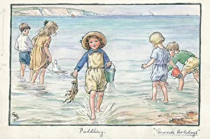 Paddling Prints: Paddling. Seaside Holidays