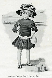 Images Dated 20th October 2017: Paddling suit for boys and girls 1907