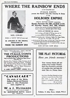 Images Dated 4th June 2020: Page from a 1931 issue of Play Pictorial with an advertisement showing Noel Coward