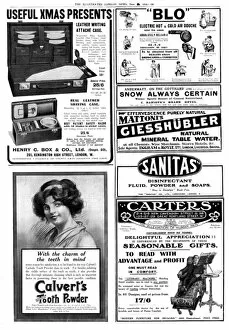 Images Dated 5th November 2015: Page of adverts from The Illustrated London News, 1912