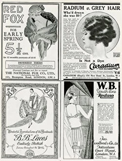 Undergarments Gallery: Page of adverts in The Tatler 1927