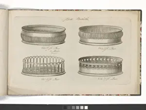 Page from a catalogue of domestic silverware
