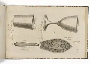 Page from a catalogue of domestic silverware