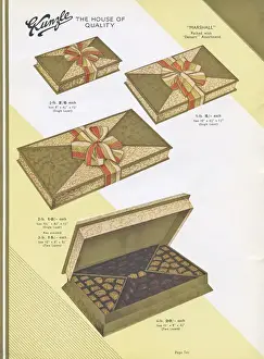 Page from a catalogue, Kunzle Chocolate List