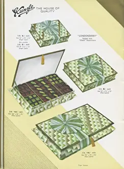 Page from a catalogue, Kunzle Chocolate List
