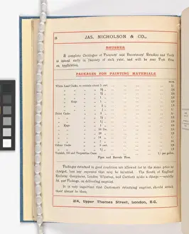 Page from Catalogue of Materials for House Painting and Gla