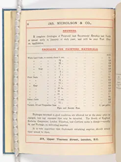 Page from Catalogue of Materials for House Painting and Gla
