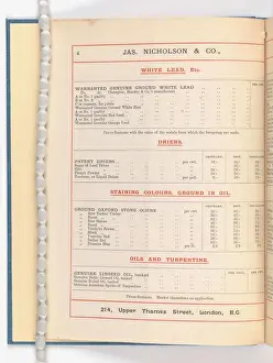 Page from Catalogue of Materials for House Painting and Gla