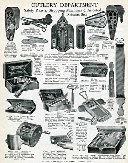 Page from catalogue of Safety razors 1929