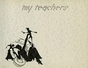 Teachers Prints: Page design, my teachers, School Silhouettes