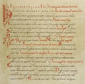Liturgy Prints: Page from the Easter liturgy, in Latin