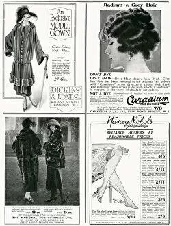 Adverts Gallery: Page of fashion adverts - April 1924