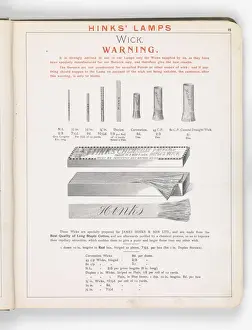 Page from Hinks Lamps catalogue